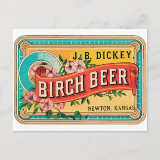 J. B. Dickey Birch Beer Newton Kansas kunst Briefkaart