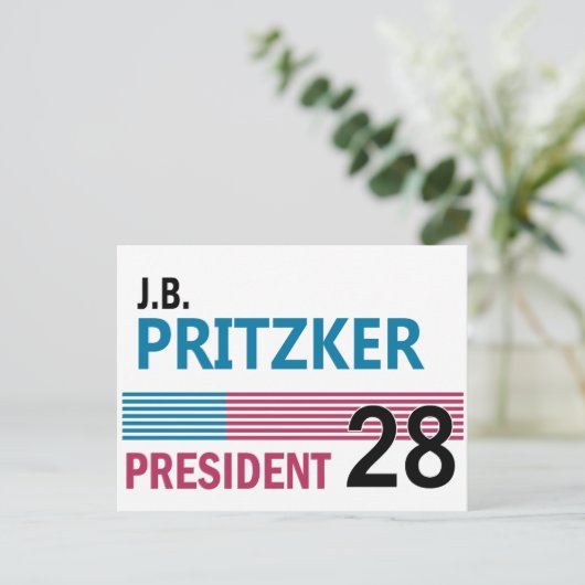 J.B. Pritzker 2028 Briefkaart (Staand voorkant)