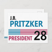 J.B. Pritzker 2028 Briefkaart (Voorkant / Achterkant)