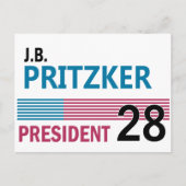 J.B. Pritzker 2028 Briefkaart (Voorkant)