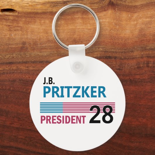 J.B. Pritzker 2028 Sleutelhanger (Voorkant)