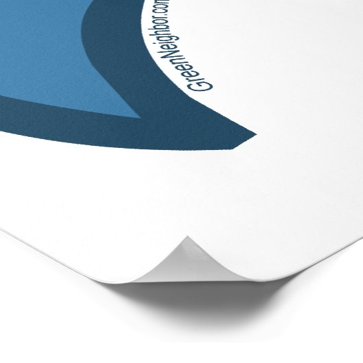 J - Blue Silhouette Dove of Peace Poster (Hoek)