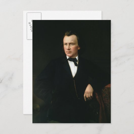 J. Brahms, c.1860 Briefkaart (Voorkant / Achterkant)