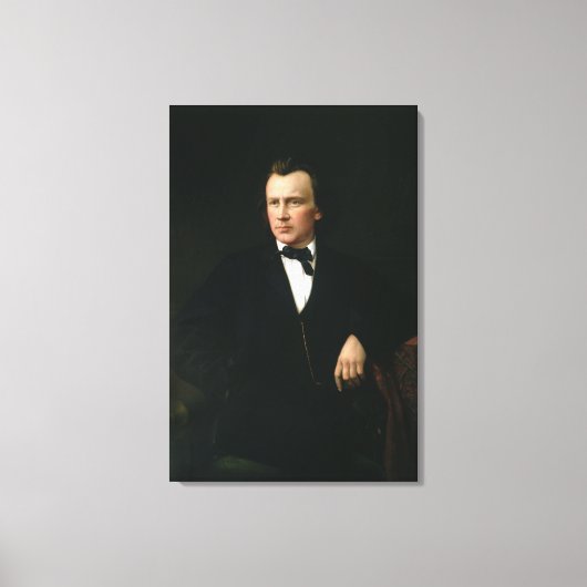 J. Brahms, c.1860 Canvas Afdruk (Voorkant)