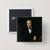 J. Brahms, c.1860 Vierkante Button 5,1 Cm (Voorkant /achterkant)