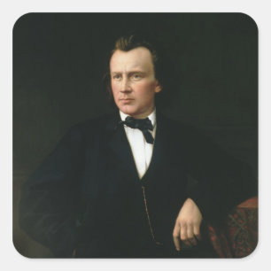 J. Brahms, c.1860 Vierkante Sticker