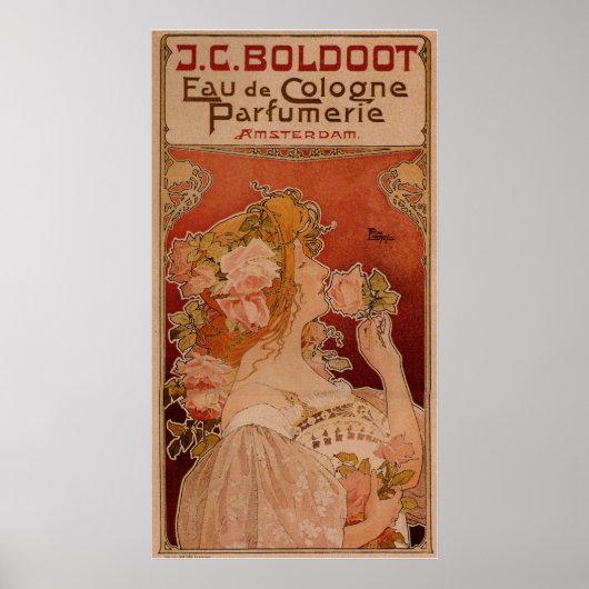 J.C. BOLDOOT Perfume Art Nouveau Poster (Voorkant)