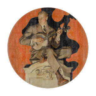 J.C. Leyendecker Banjo Speler 1920 Art Deco Kunst Snijplank