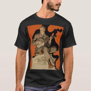 J.C. Leyendecker Banjo Speler 1920 Art Deco Kunst T-shirt