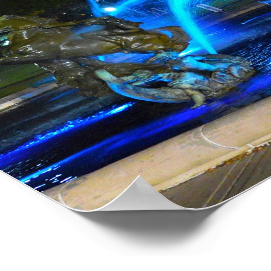 J. C. Nichols Fountain in Blue, Kansas City Poster (Hoek)