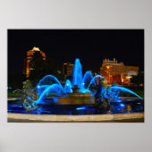 J. C. Nichols Fountain in Blue, Kansas City Poster (Voorkant)