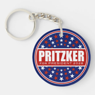 J.D. Pritzker voor President 2028 Sleutelhanger