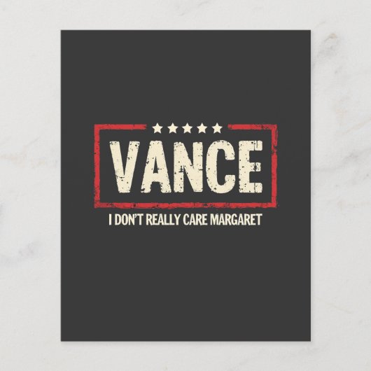 J. D Vance Grappige Meme Het Kan Me Niet Echt Sche Flyer (Voorkant)