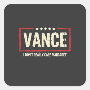 J.D. Vance Grappige meme Het kan me niet zoveel sc Vierkante Sticker