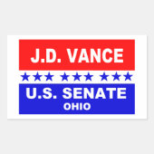 J.D. Vance US Senate Ohio 2022 Rechthoekige Sticker (Voorkant)