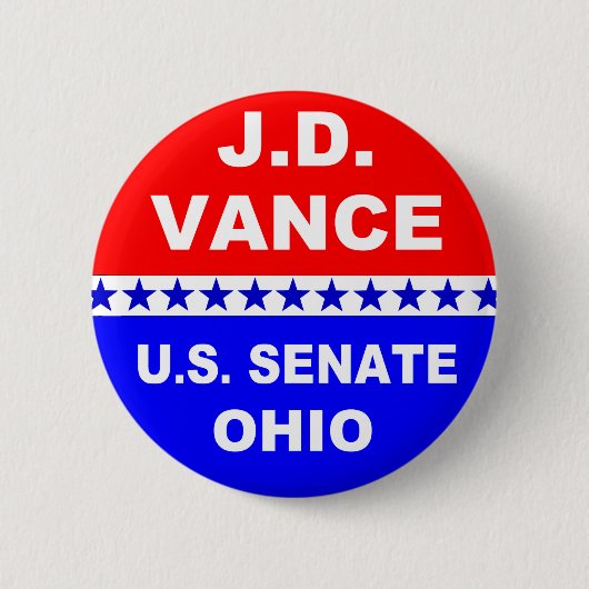 J.D. Vance US Senate Ohio 2022 Ronde Button 5,7 Cm (Voorkant)