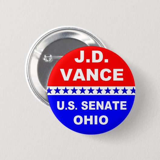 J.D. Vance US Senate Ohio 2022 Ronde Button 5,7 Cm (Voorkant /achterkant)