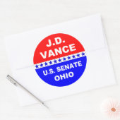 J.D. Vance US Senate Ohio 2022 Ronde Sticker (Envelop)