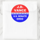 J.D. Vance US Senate Ohio 2022 Ronde Sticker (Tas)
