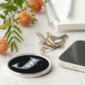 "J" Diamond Bling Sleutelhanger (Zijkant)