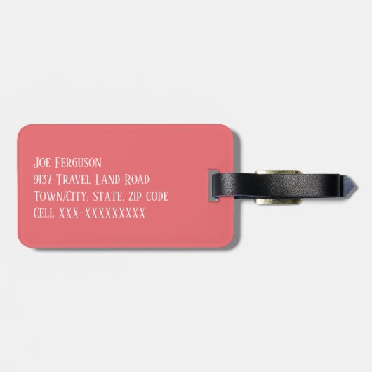 J - diermonogram - bagagelabel (Achterkant horizontaal)