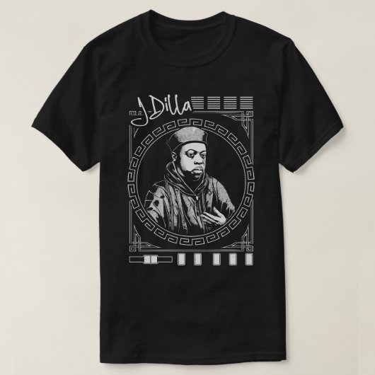 J Dilla 90s Hip Hop Design T-shirt (Design voorkant)