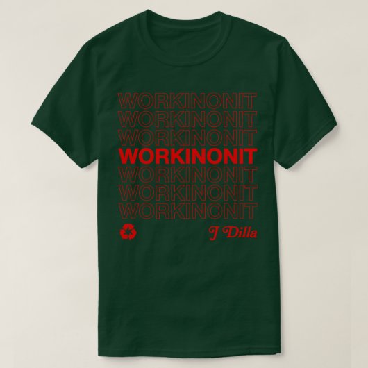 J Dilla Workkinonout 90s Hip Hop Design T-shirt (Design voorkant)