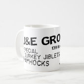 J & E Grocery Mok (Voorkant links)