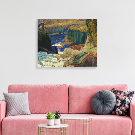 J.E.H. MacDonald - Watervallen, Montrealrivier, 19 Canvas Afdruk (Insitu (Woonkamer))