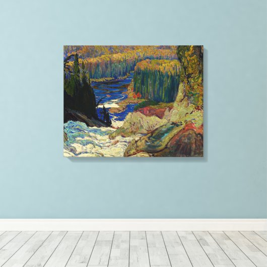 J.E.H. MacDonald - Watervallen, Montrealrivier, 19 Canvas Afdruk (Insitu (Houten vloer))