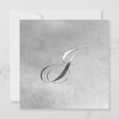 J Elegant Monogram Uitnodiging (Voorkant)