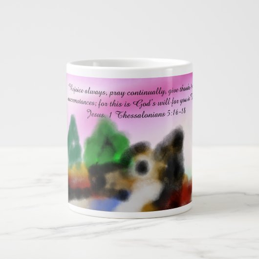 j ezus hier  grote koffiekop (Voorkant)