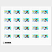 j ezus hier vierkante sticker (Vel)