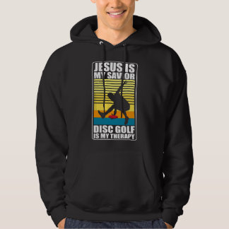 j ezus is mijn redder disc golf therapie Disc Golf Hoodie