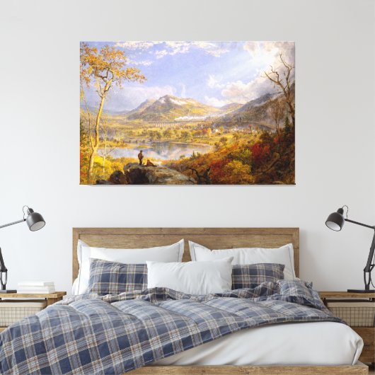 J. F. CROPSEY Starrucca Viaduct, Pennsylvania 1865 Canvas Afdruk (Insitu (Slaapkamer))