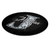 J Faux Diamond Bling Monogram Snijplank (Hoek)