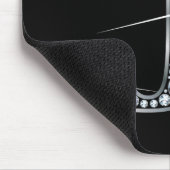 "J" Faux-"Diamond Bling" Mousepad Muismat (Hoek)