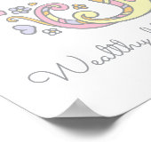 J for Jessica initiaal doodle art name betekenend Poster (Hoek)