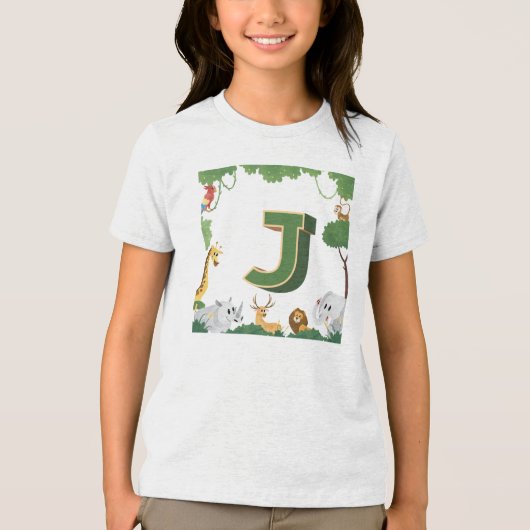 J for Jungle Tri-Blend Shirt (Voorkant)