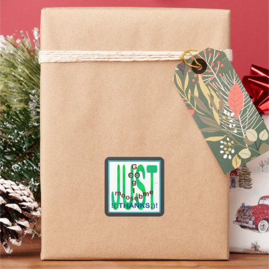 J.G.Me Vierkante Sticker (Feestdagen)