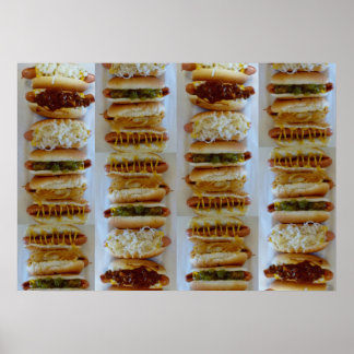 J&G Texas Weiner Hot Dog Poster