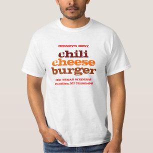 J&G Texas Weiner Jersey's Best Chili Cheeseburger T-shirt