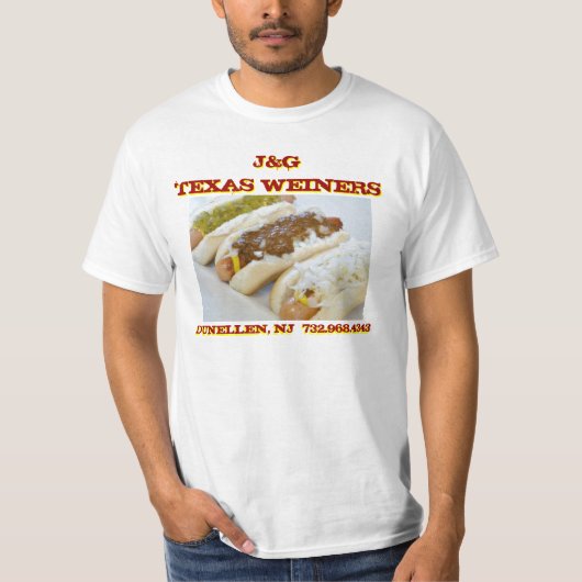 J&G Texas Weiners - Jersey's Best Chili Dogs T-shi T-shirt (Voorkant)