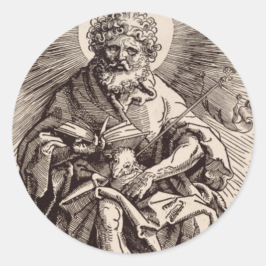 J.H. de Doper met het Lam Ronde Sticker (Voorkant)