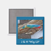 J & H "WIG LIT"  zoutwaterproducten Magneet (Voorkant / Achterkant)
