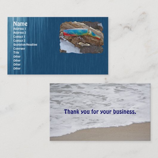 J & H "WIG LIT" zoutwaterproducten Visitekaartje (Voorkant / Achterkant)