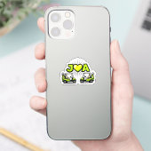 J Hart A Lief Golfkarretje Koppel Monogram Sticker (Telefoon)