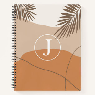 J - Initiaal Monogram Letter J Abstract Design Notitieboek