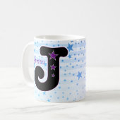 J initiaal STAR Koffiemok (Voorkant links)