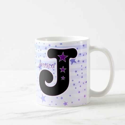 J initiaal STAR Koffiemok (Rechts)